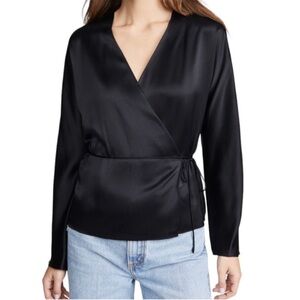 Vince Silk Wrap Top